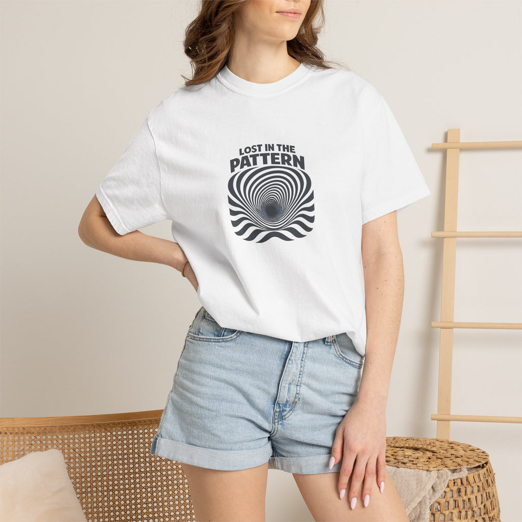 Lost in the Pattern T‑Shirt — Optical Illusion Graphic Tee