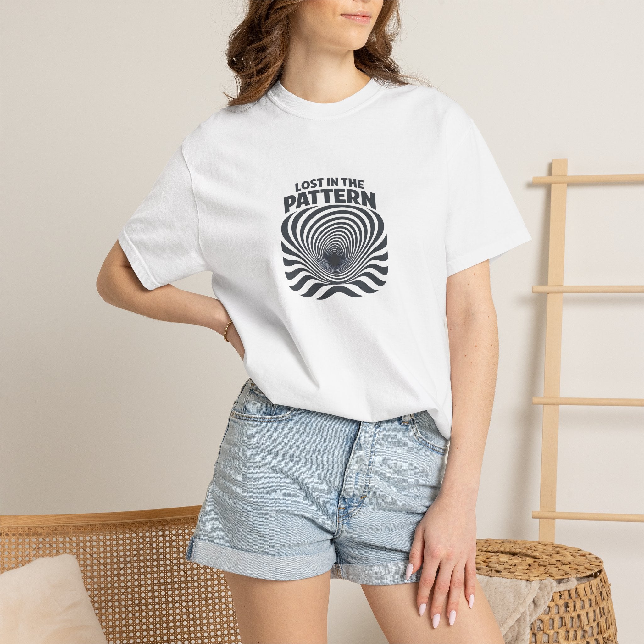 Lost in the Pattern T‑Shirt — Optical Illusion Graphic Tee
