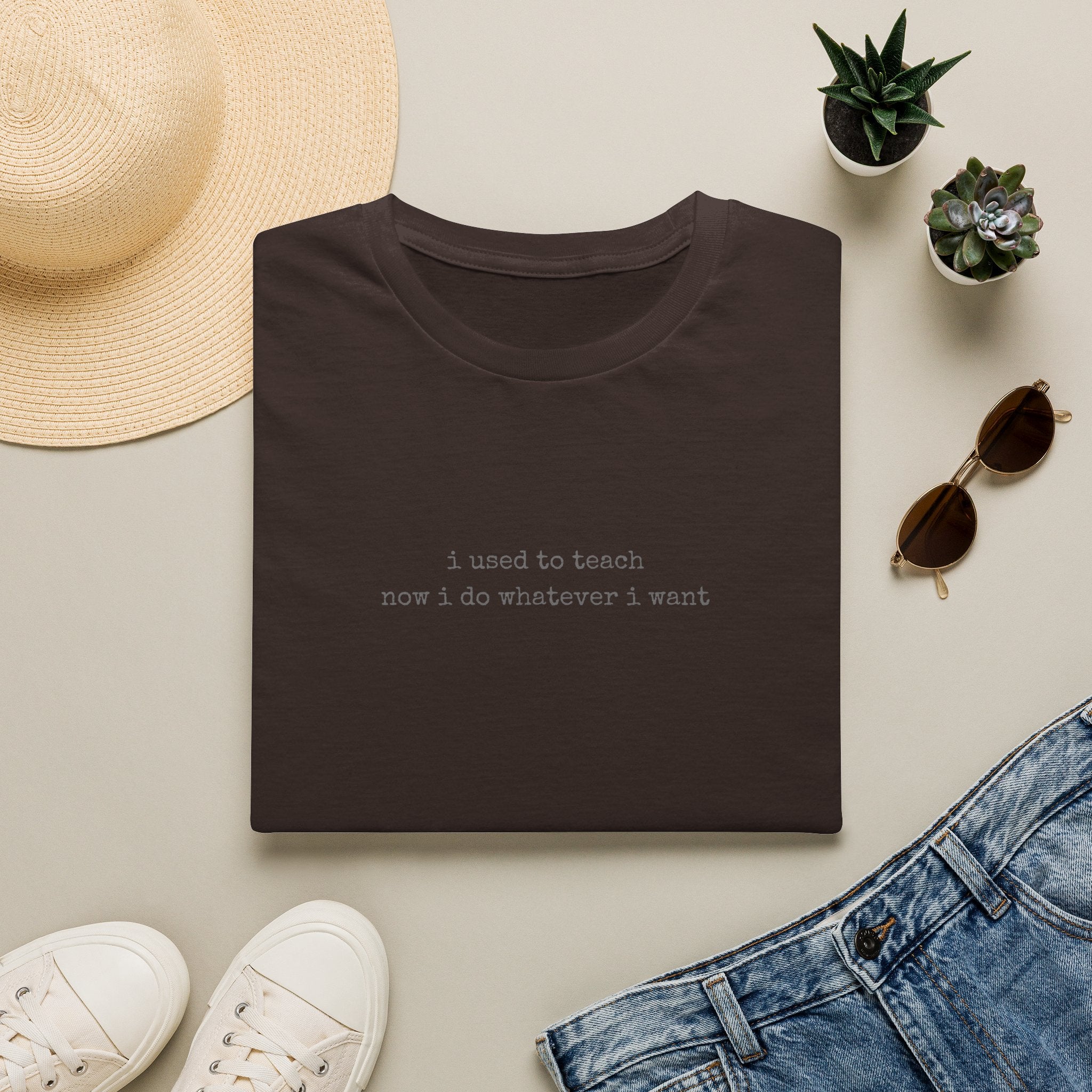 I Used to Teach T-Shirt | Minimal Slogan Tee