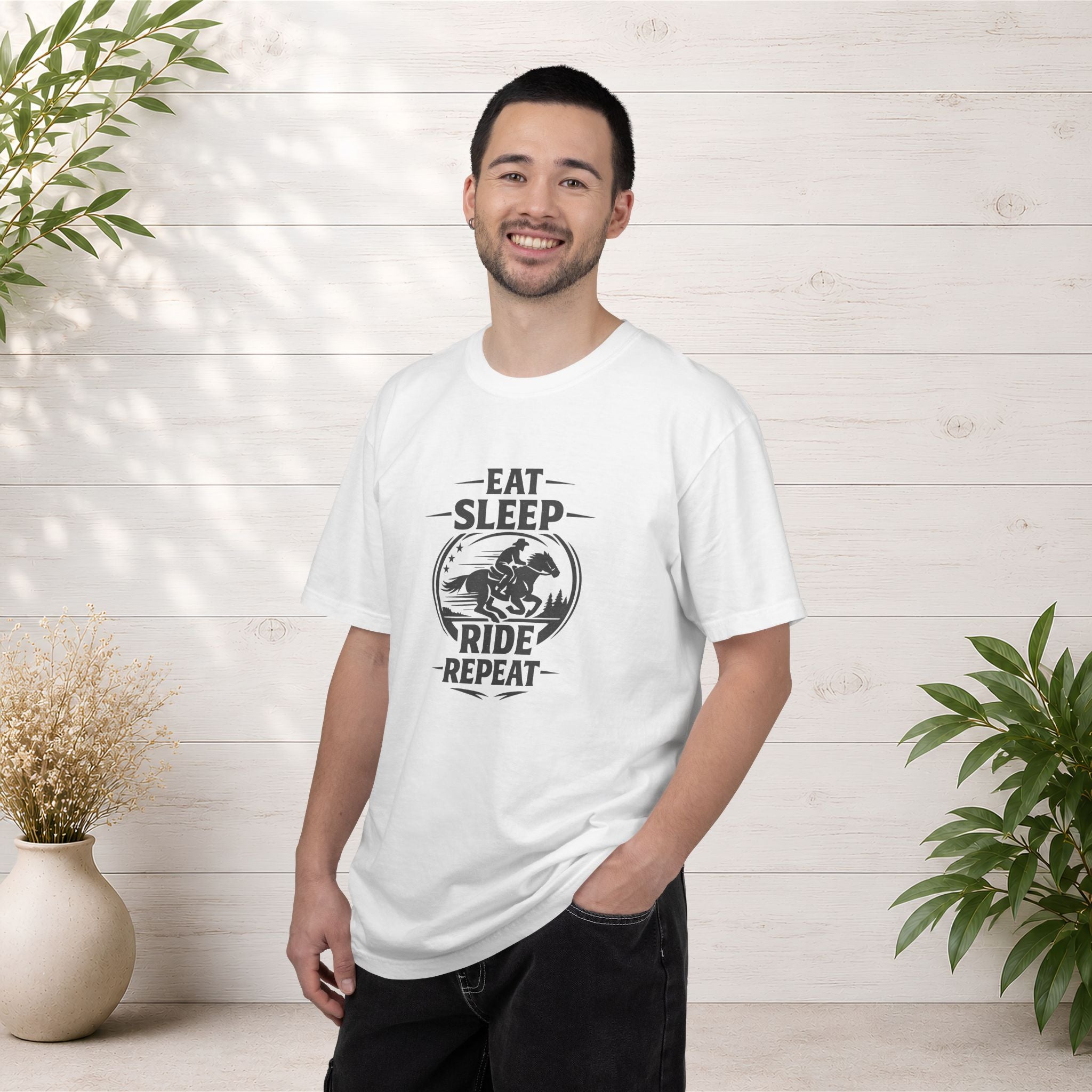 Eat Sleep Ride Repeat T-Shirt — Horse Rider Graphic Tee