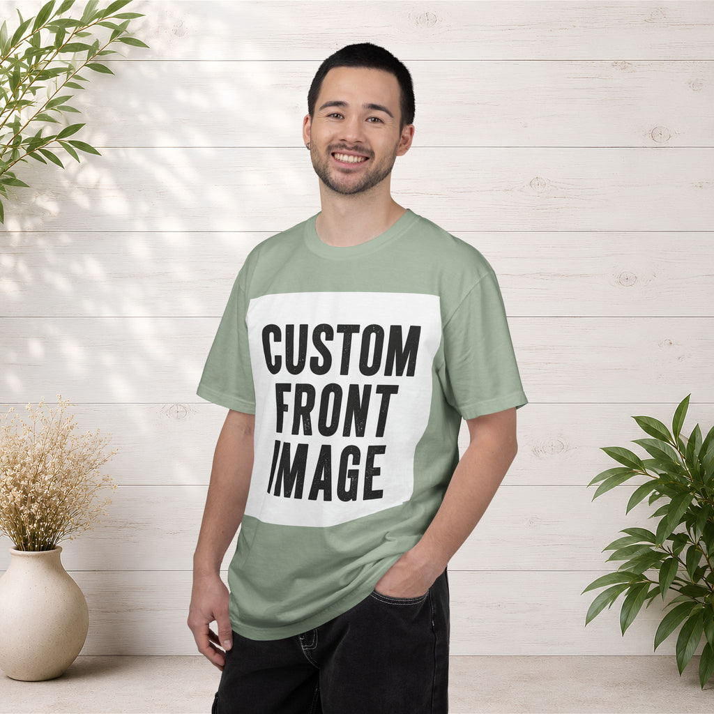 Custom Square Image Front T-Shirt - Add Your Own Image