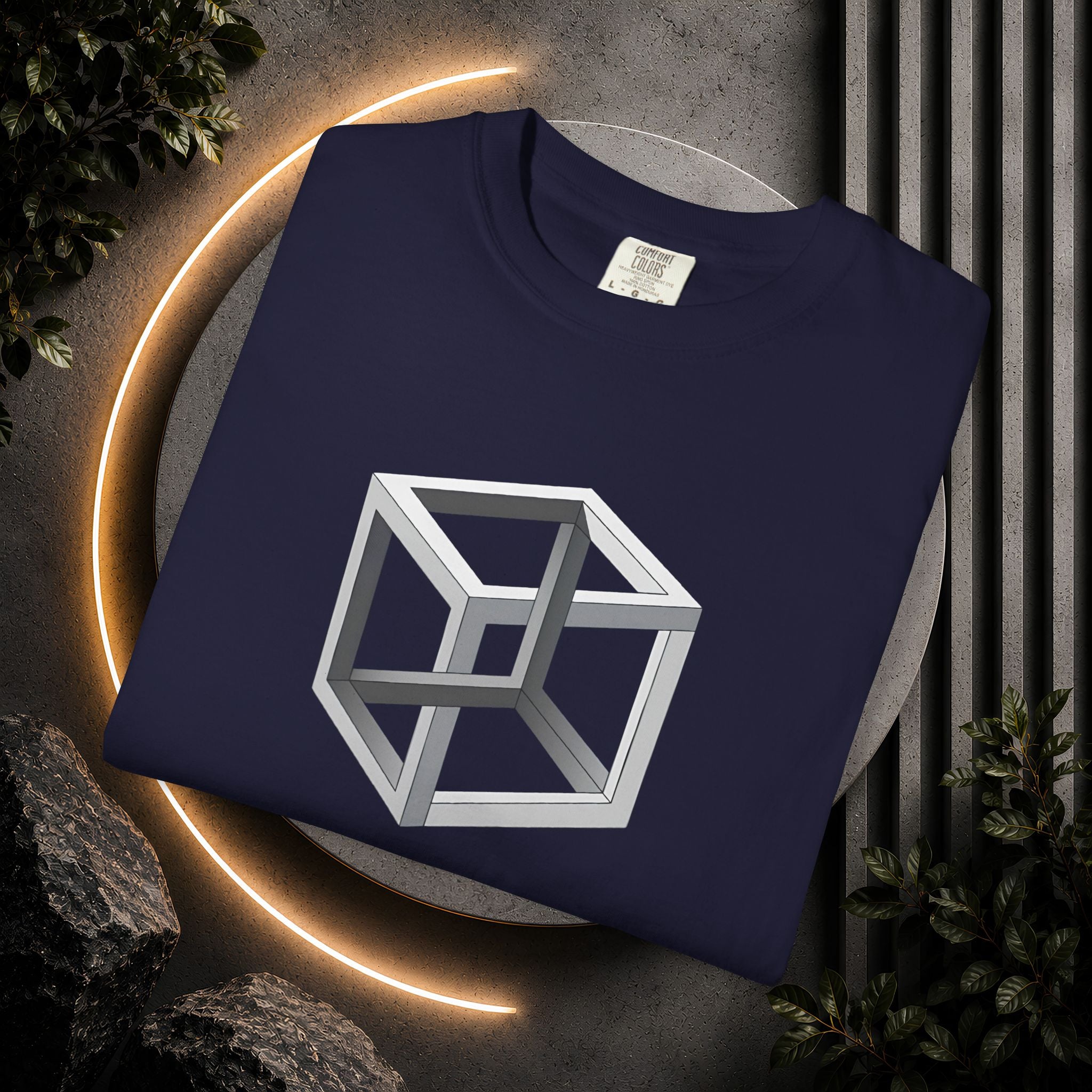 Optical Illusion Cube Depth T-Shirt