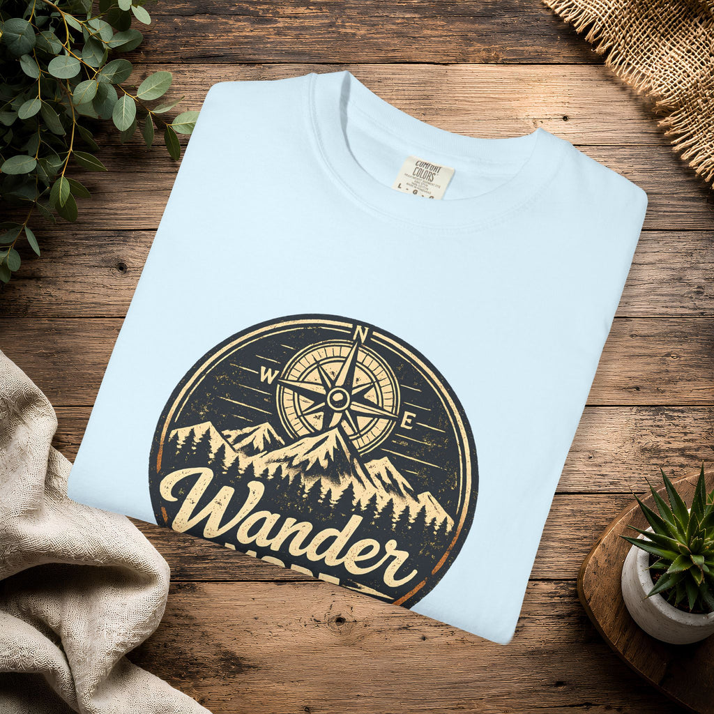 Wander More T-Shirt — Adventure Compass Graphic Tee