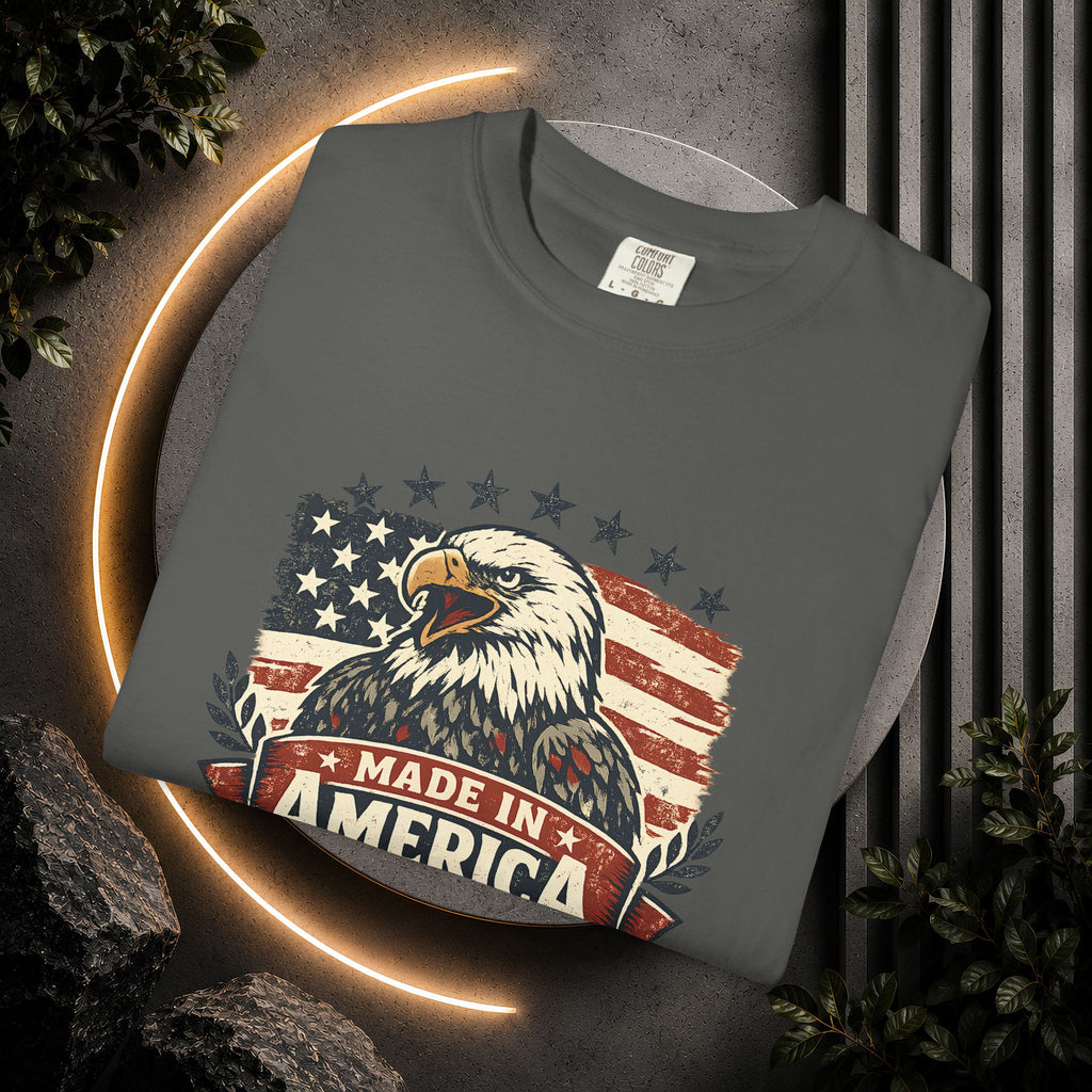 Made in America Eagle T-Shirt — Patriotic USA Flag Graphic Tee