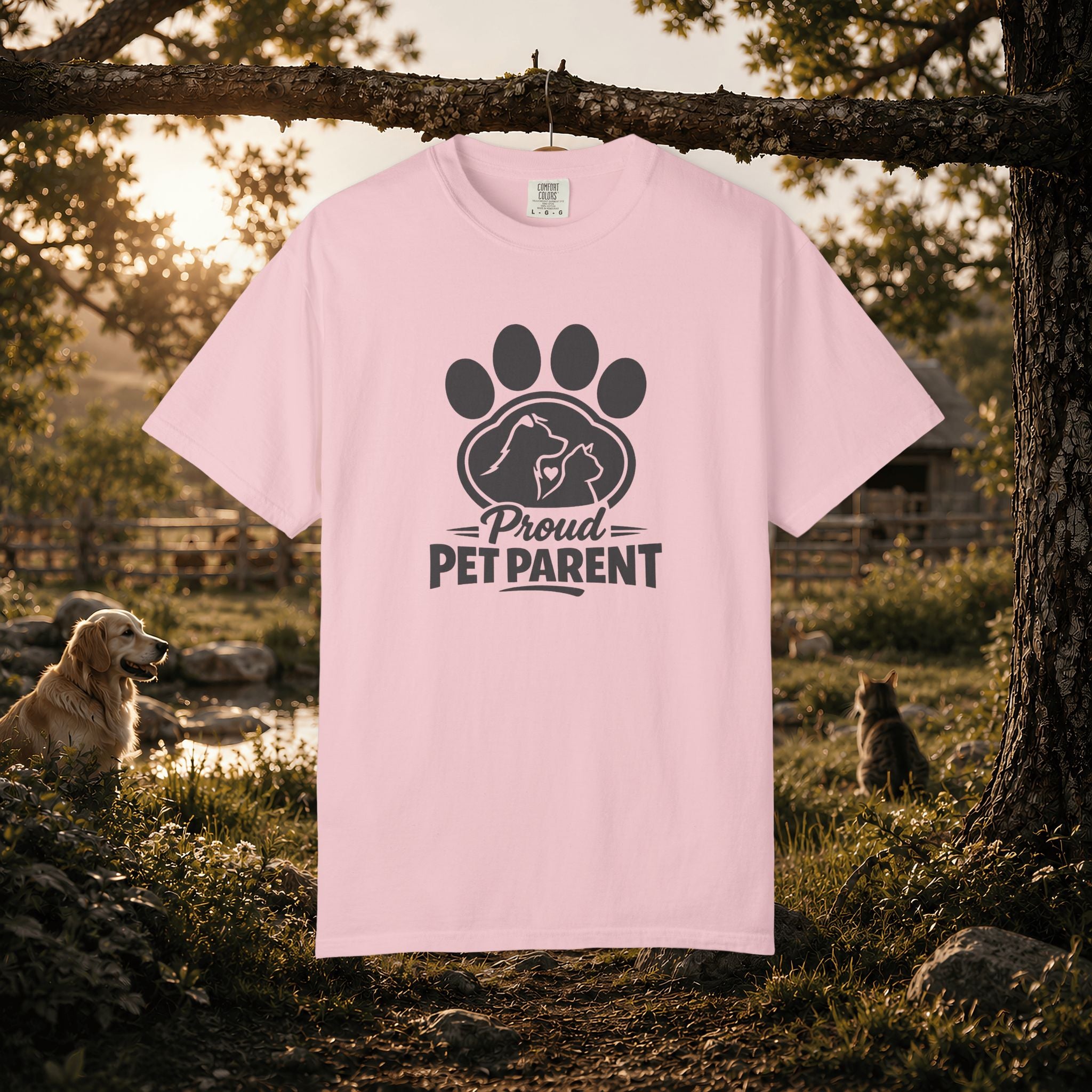 Proud Pet Parent T-Shirt — Paw Print Dog & Cat Shirt for Animal Lovers