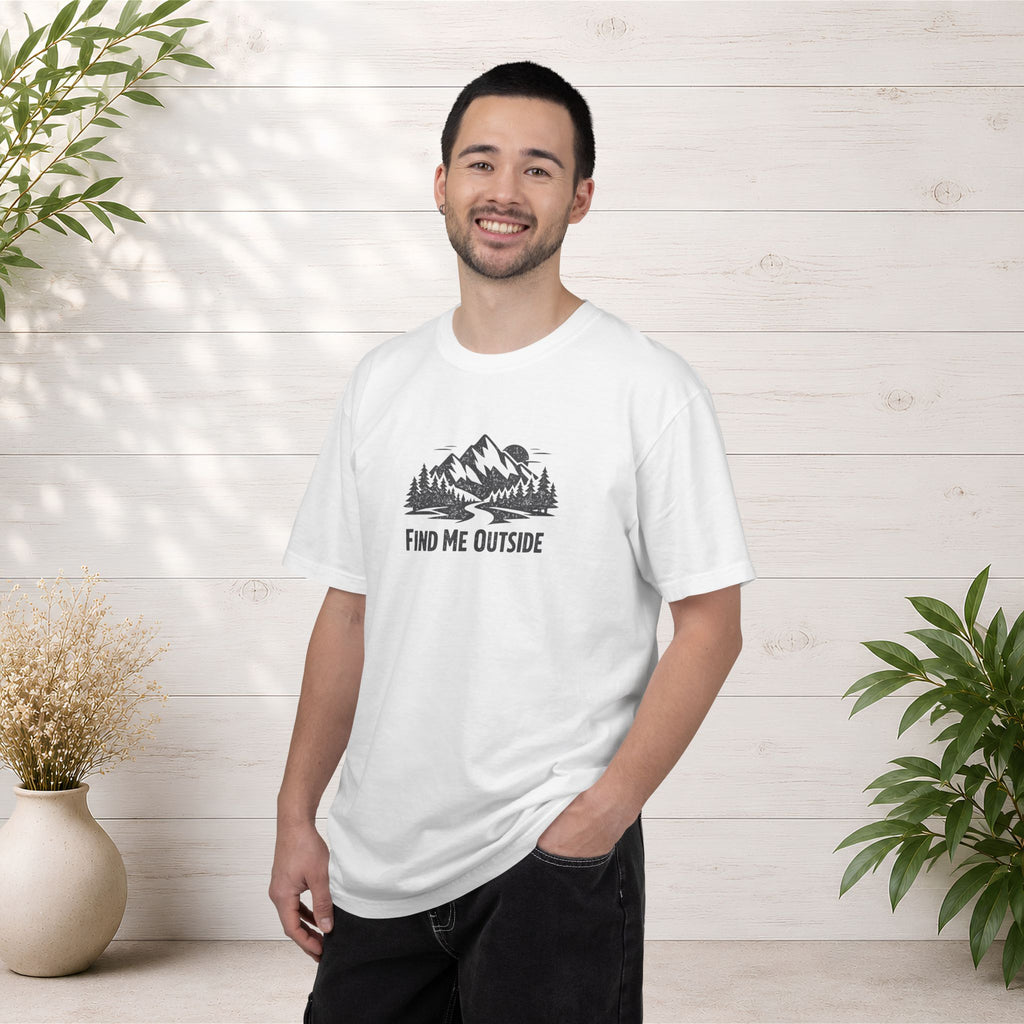 Find Me Outside Mountain T-Shirt — Outdoor Adventure Graphic Tee