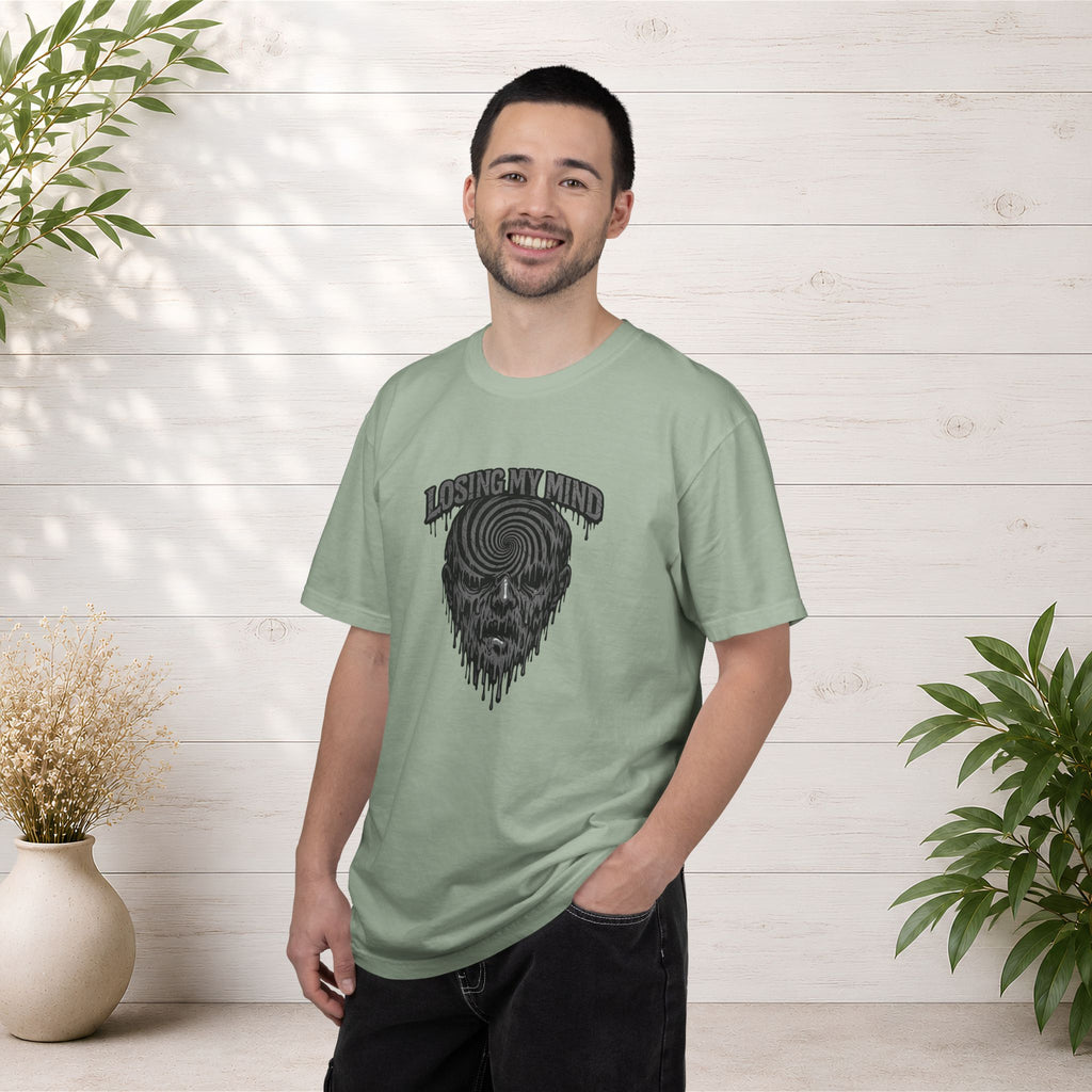 Losing My Mind Skull Tee — Psychedelic Spiral Graphic T-Shirt
