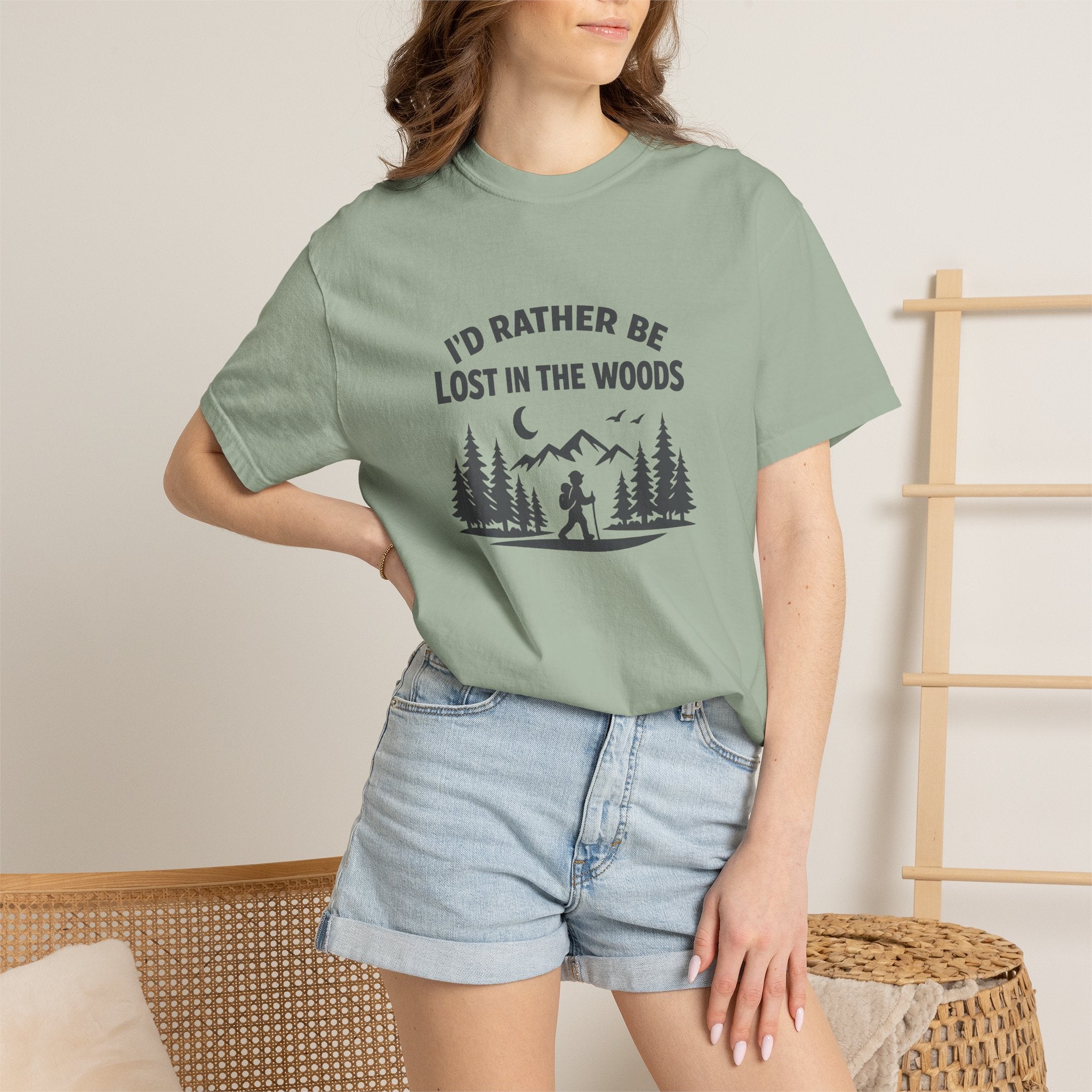 I'd Rather Be Lost In The Woods T-Shirt — Hiking Nature Graphic Tee