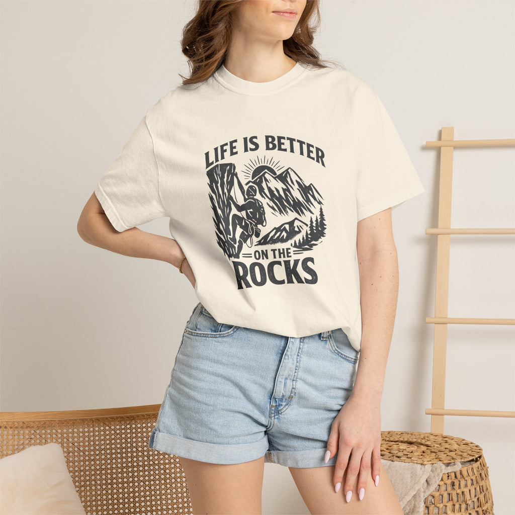 Life Is Better on the Rocks Mountain T-Shirt - Climbing Tee