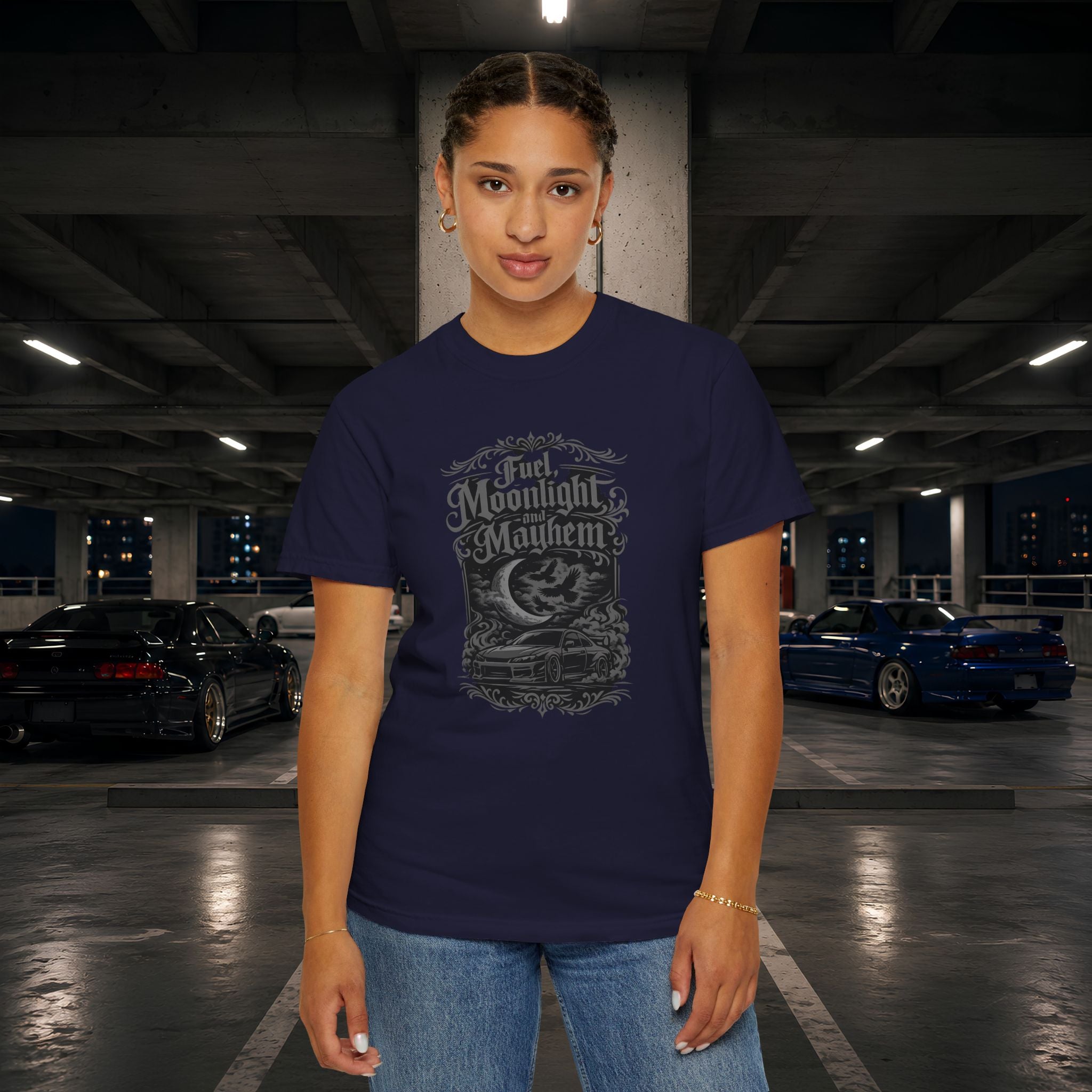 Fuel, Moonlight, Mayhem Car Graphic T-Shirt