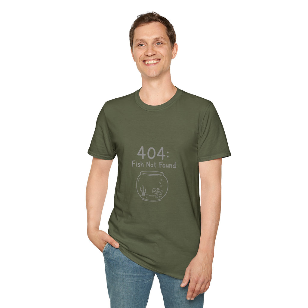 404 Fish Not Found T-Shirt | Funny Fish Bowl Graphic Tee