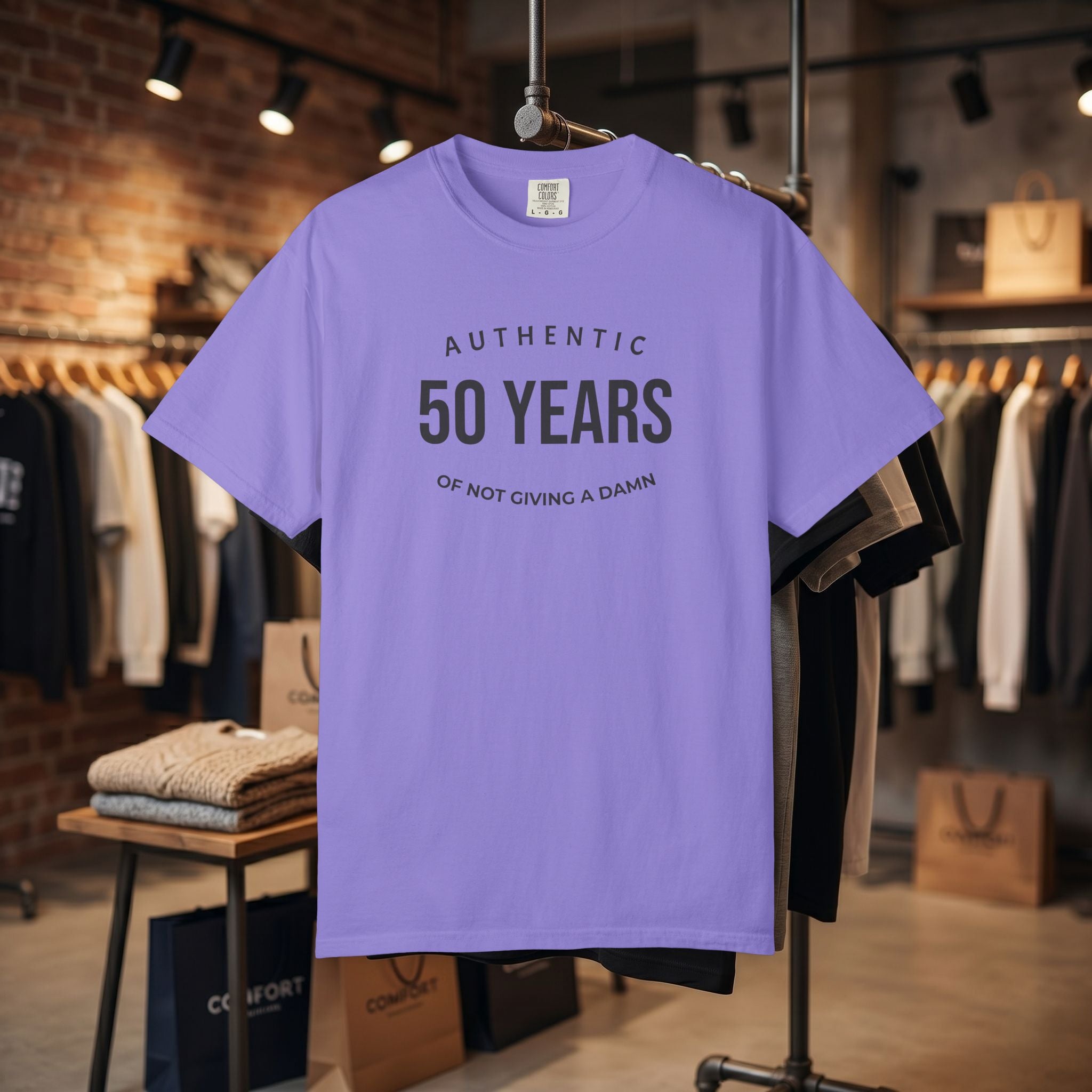 "Authentic" Custom Text "of Not Giving a Damn" T-Shirt
