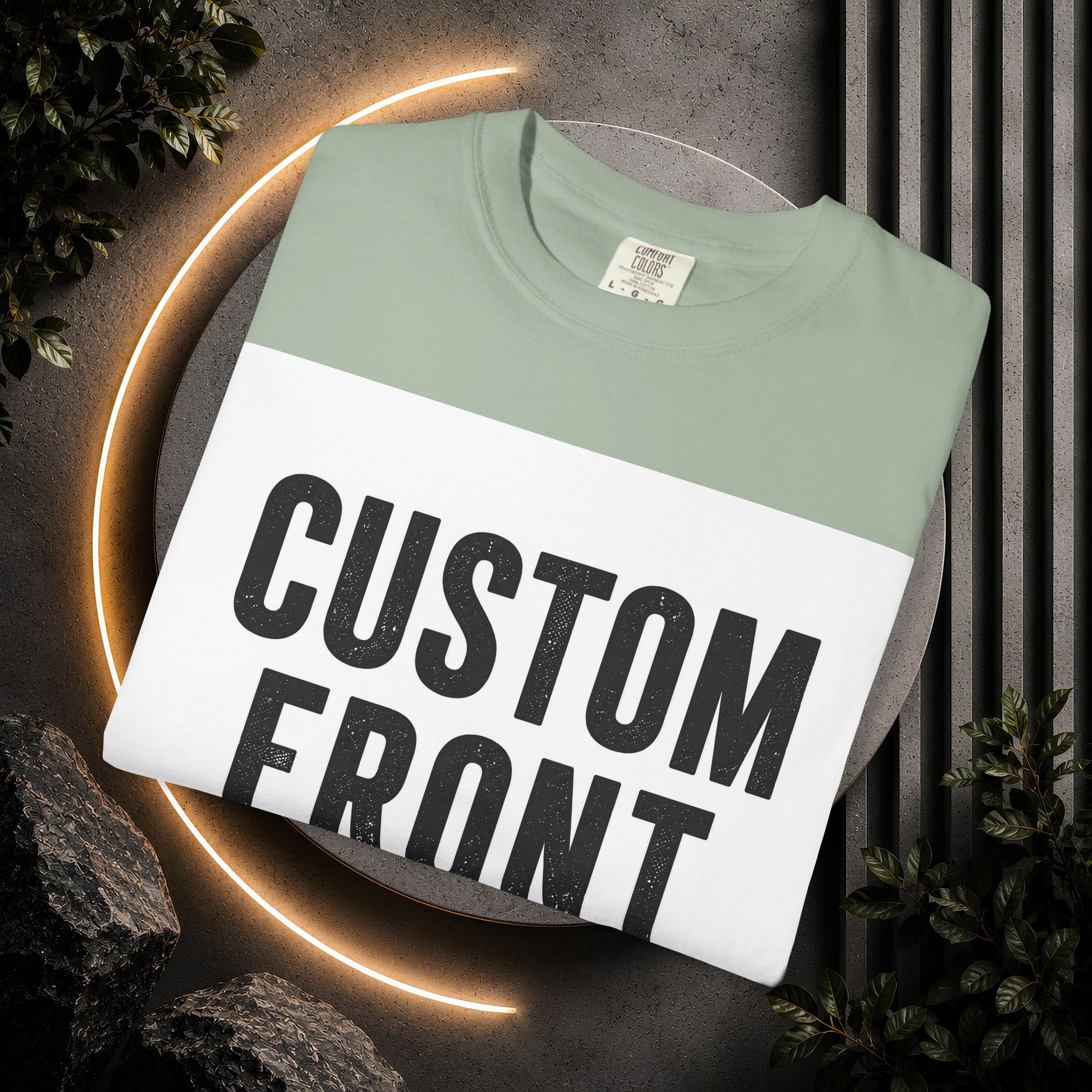 Custom Square Image Front T-Shirt - Add Your Own Image