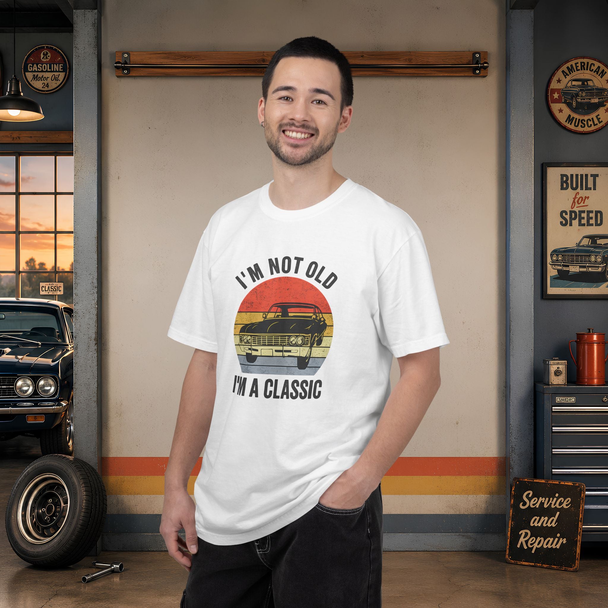 Classic Car T‑Shirt — "I'm Not Old, I'm a Classic" Vintage Auto Tee