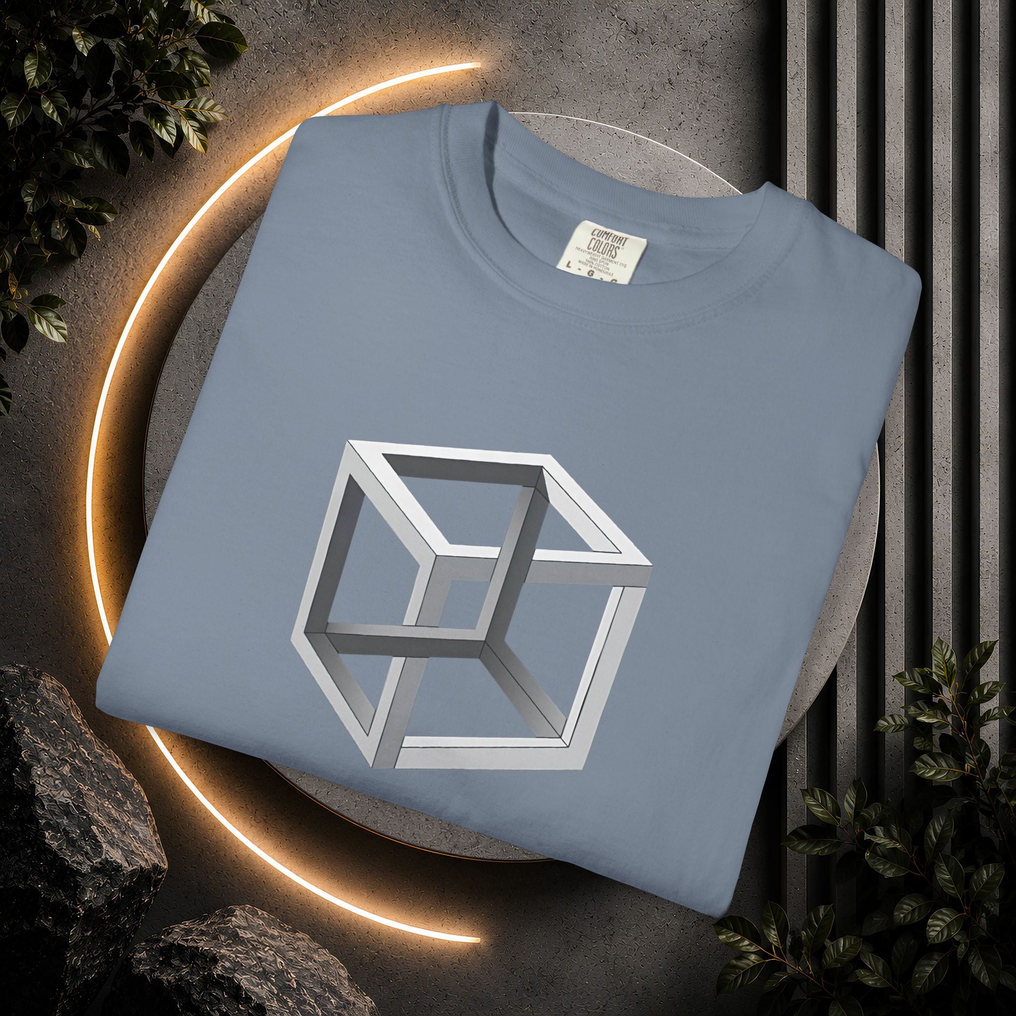 Optical Illusion Cube Depth T-Shirt