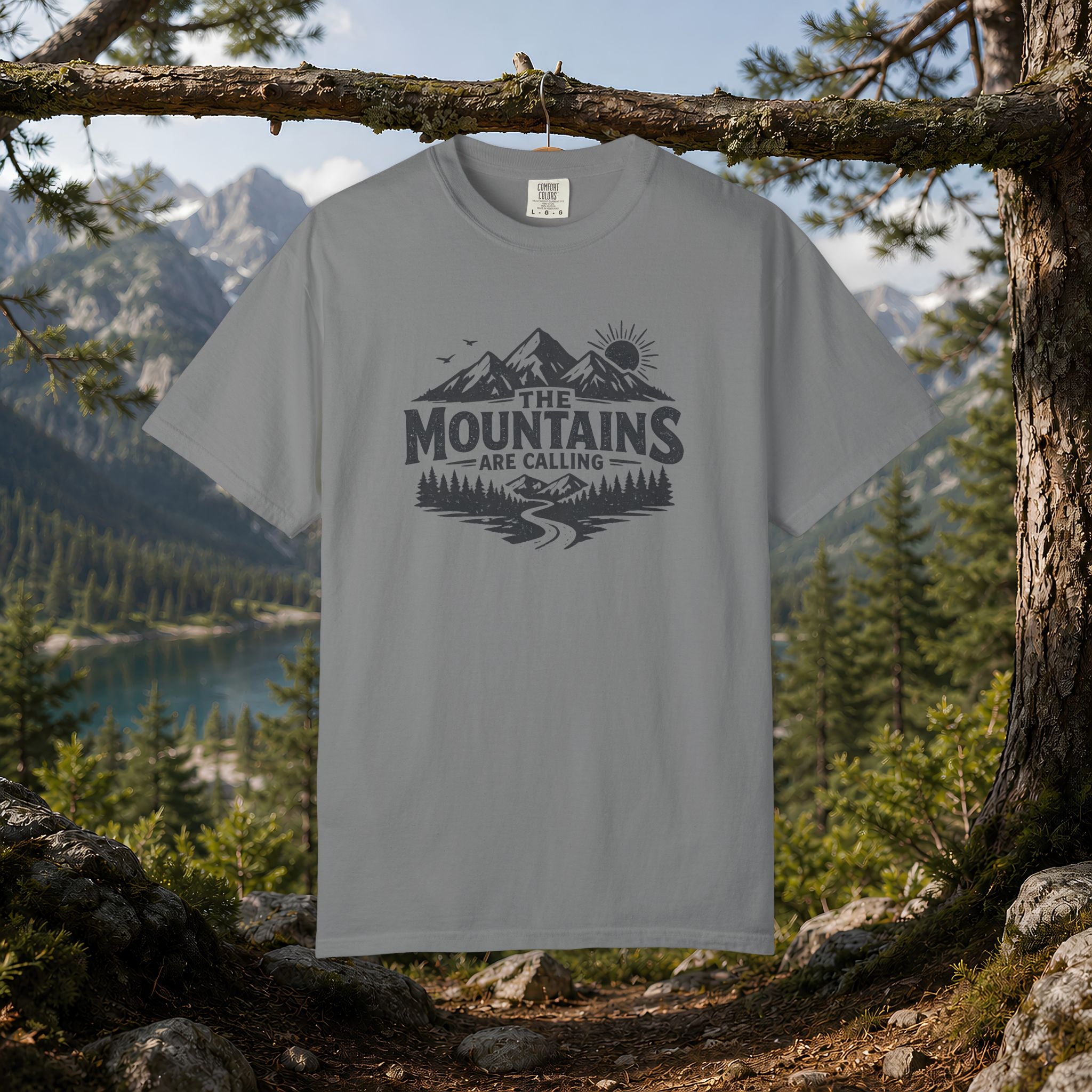 Mountains Are Calling T-Shirt — Outdoor Adventure Graphic Tee