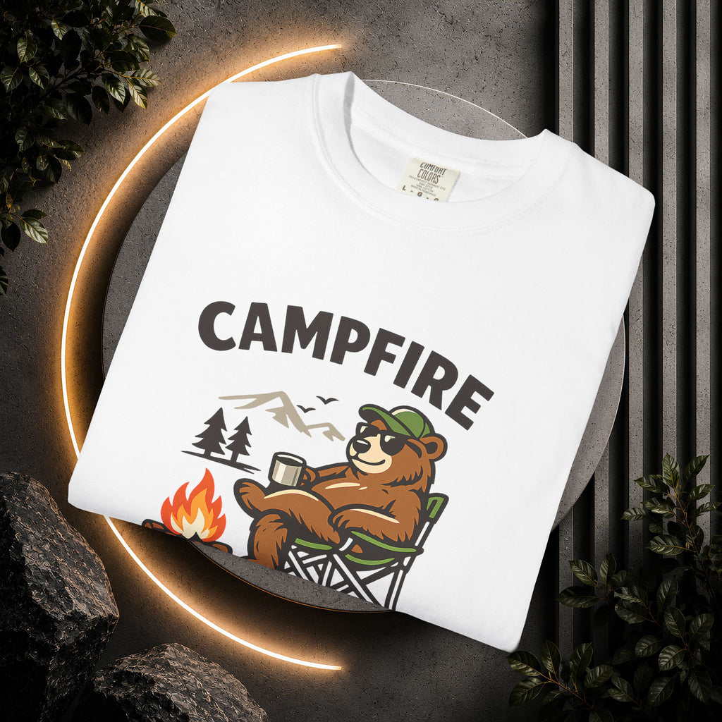 Campfire Supervisor T-Shirt — Funny Bear Camping Tee