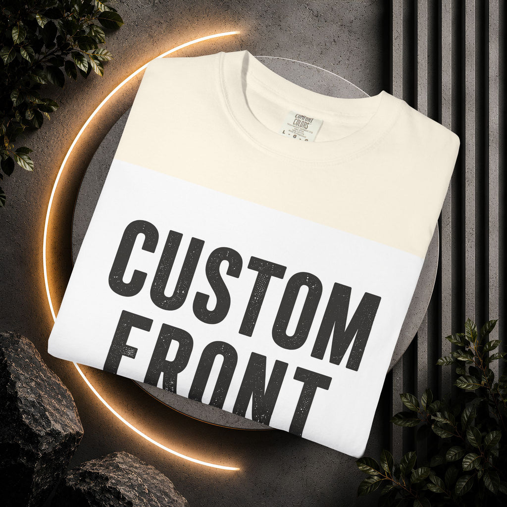 Custom Square Image Front T-Shirt - Add Your Own Image