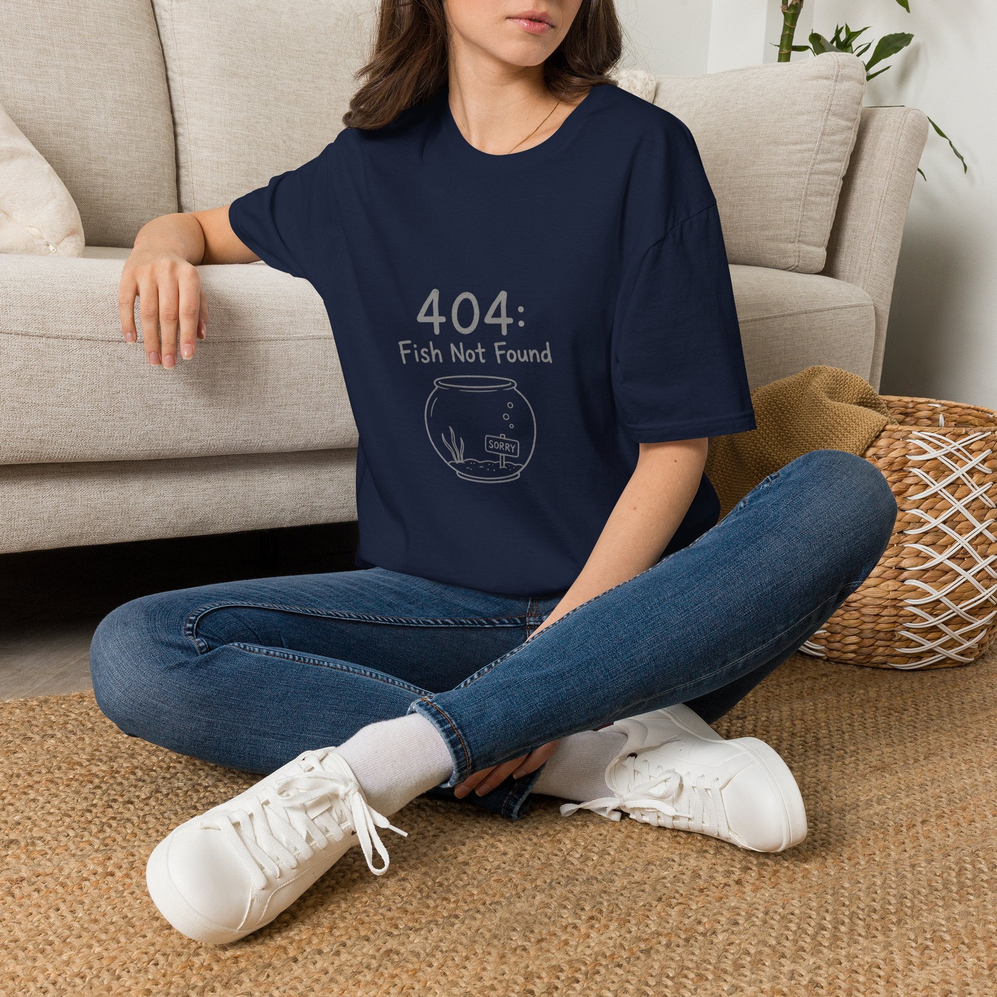 404 Fish Not Found T-Shirt | Funny Fish Bowl Graphic Tee