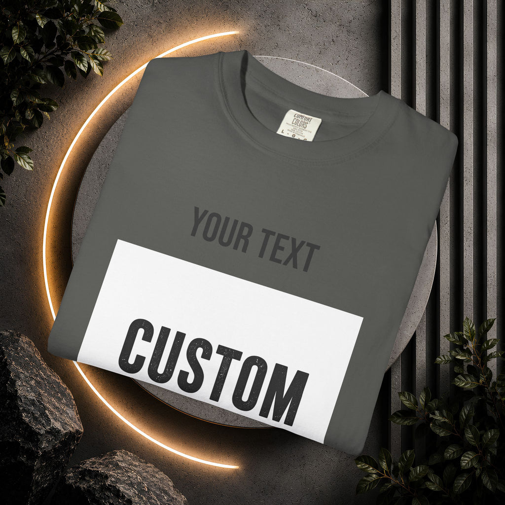 Custom Front Portrait Print T-Shirt — Personalized Text & Image Tee