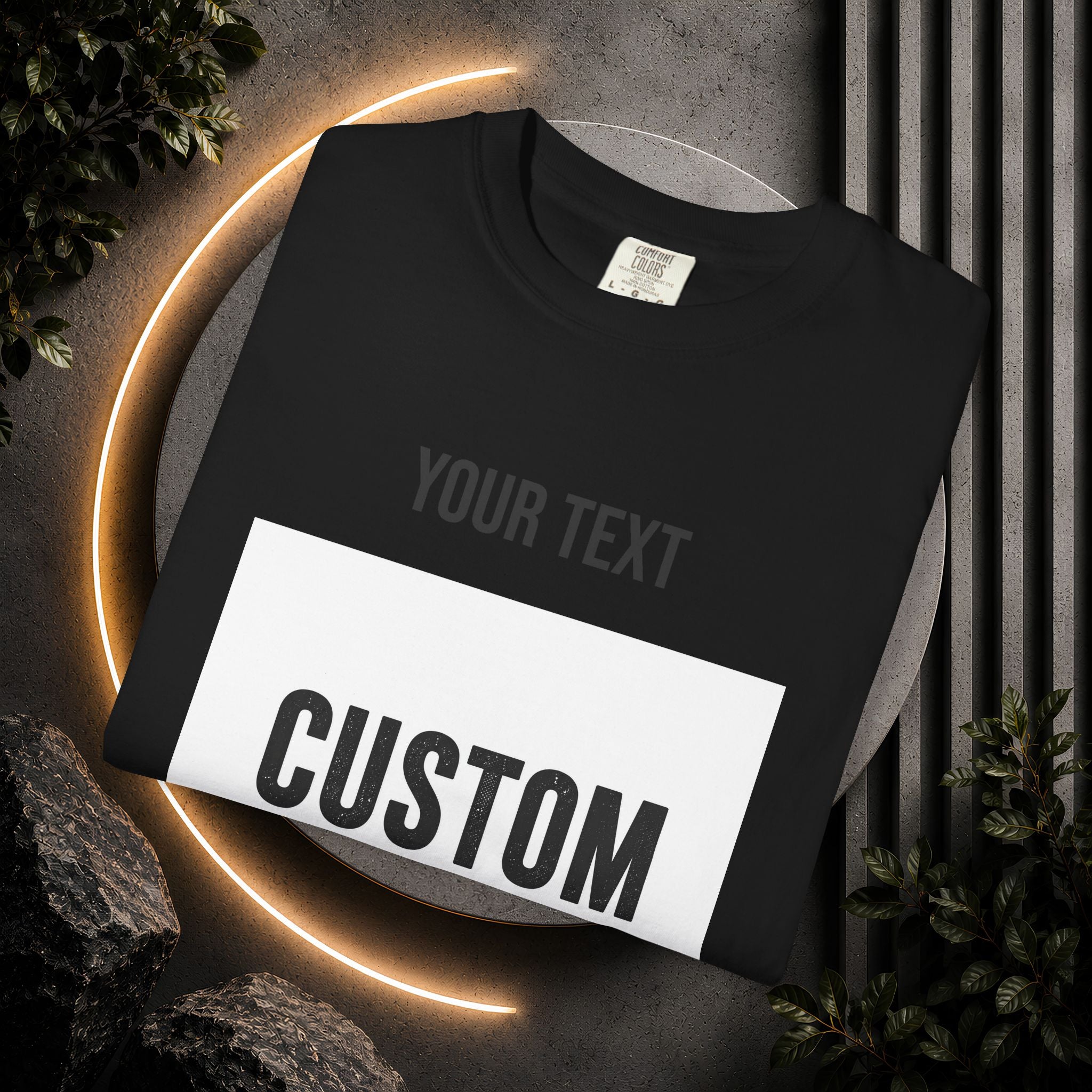 Custom Front Portrait Print T-Shirt — Personalized Text & Image Tee