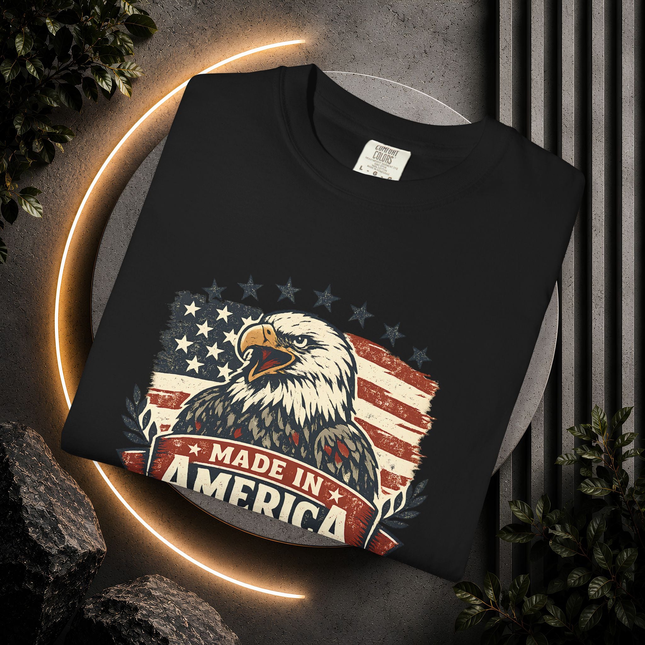 Made in America Eagle T-Shirt — Patriotic USA Flag Graphic Tee