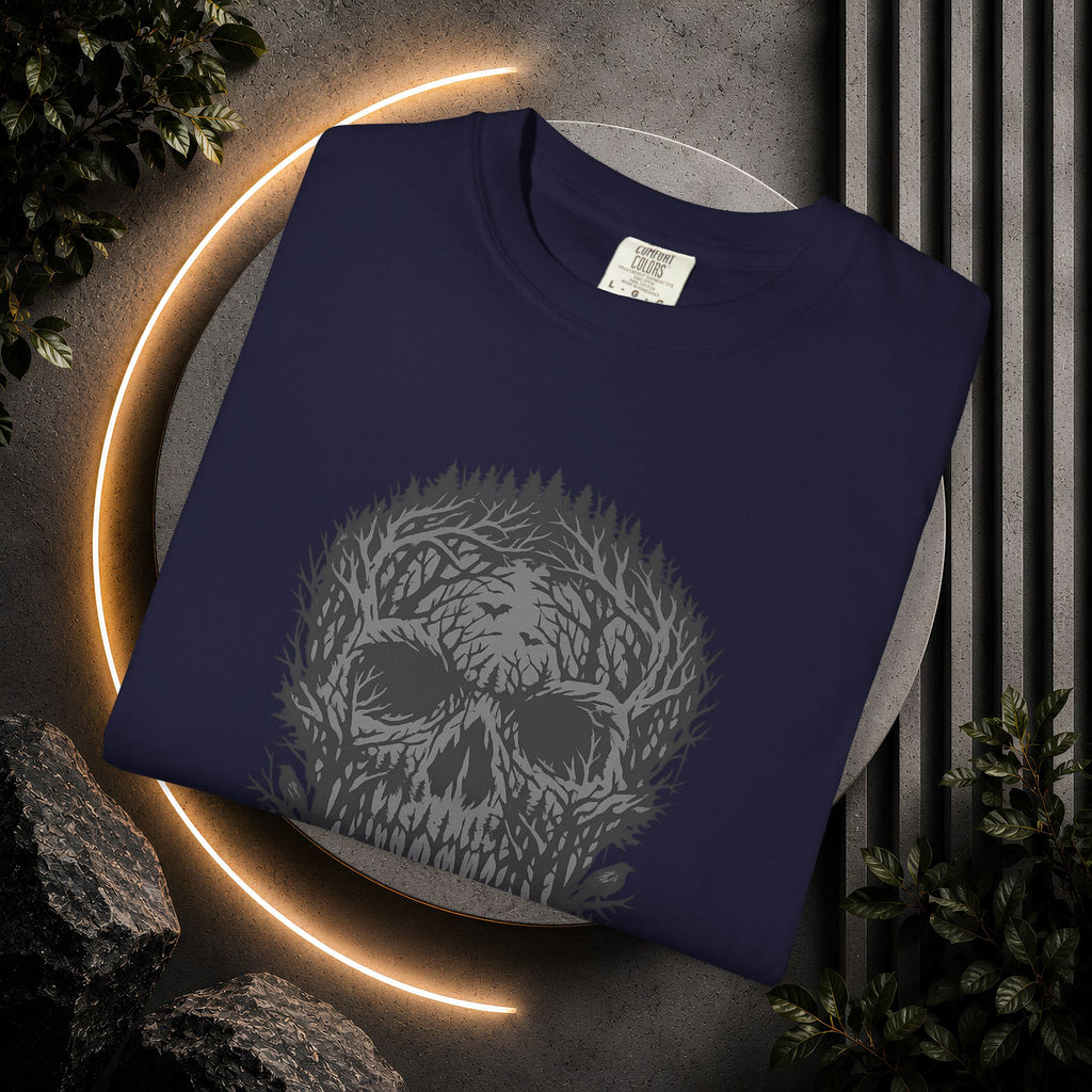 Skull Forest T-Shirt — Grunge Skull Graphic Tee