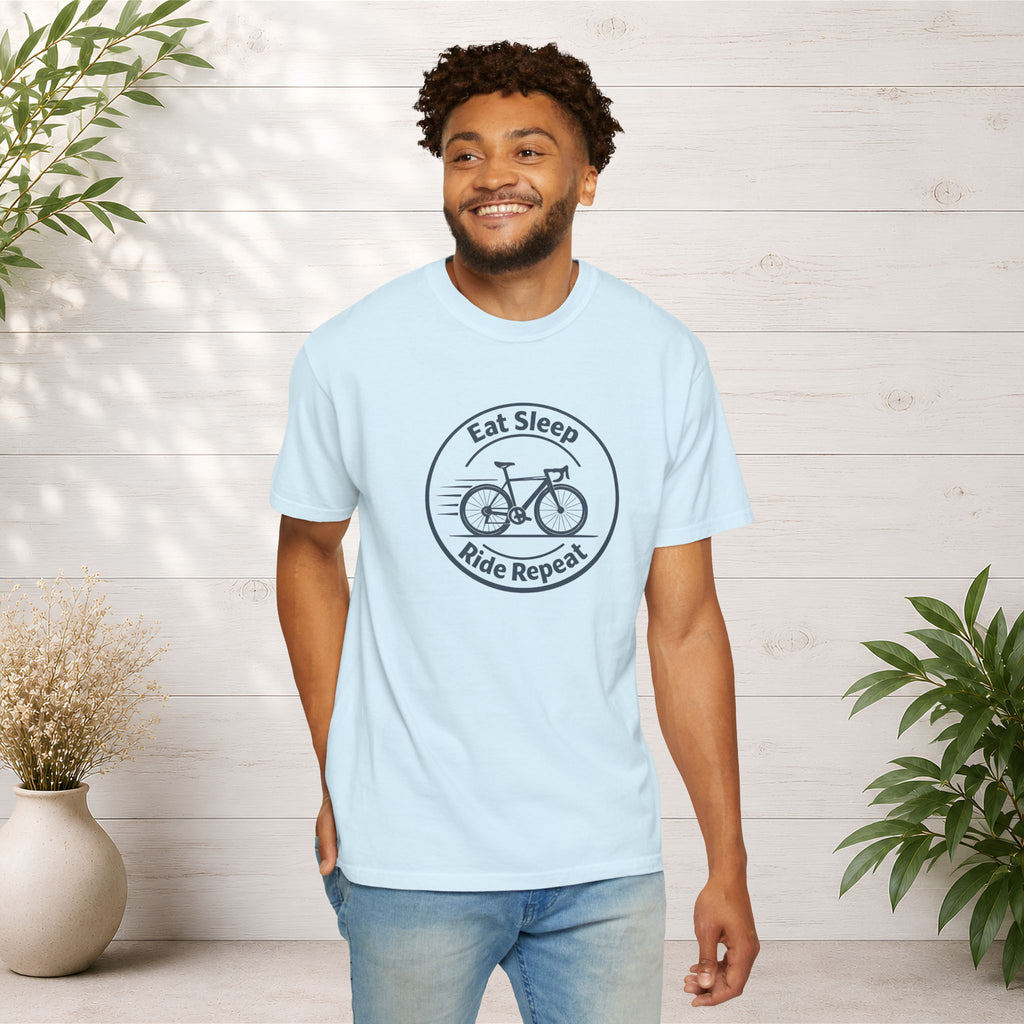 Cycling Tee — "Eat Sleep Ride Repeat" Bike Shirt