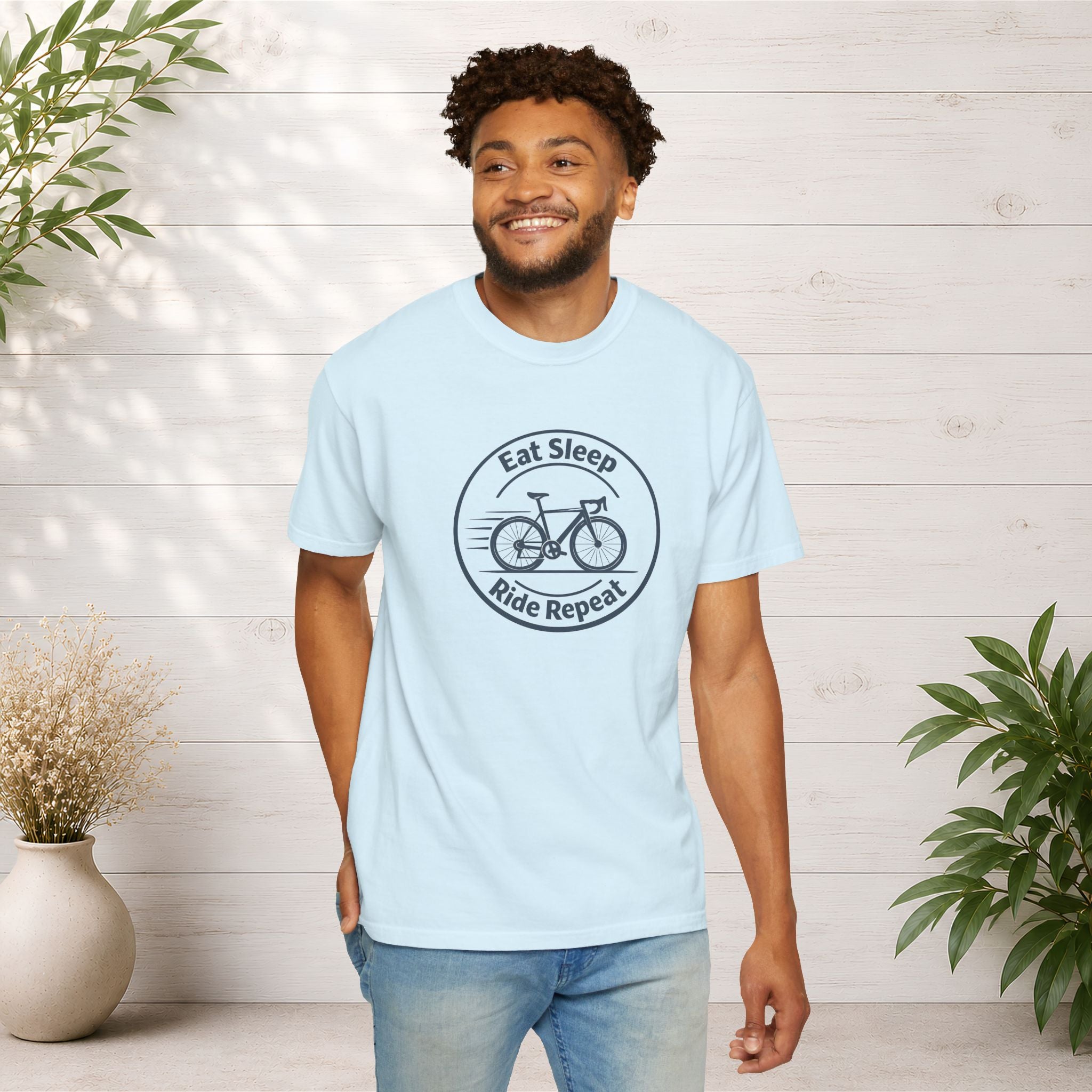 Cycling Tee — "Eat Sleep Ride Repeat" Bike Shirt