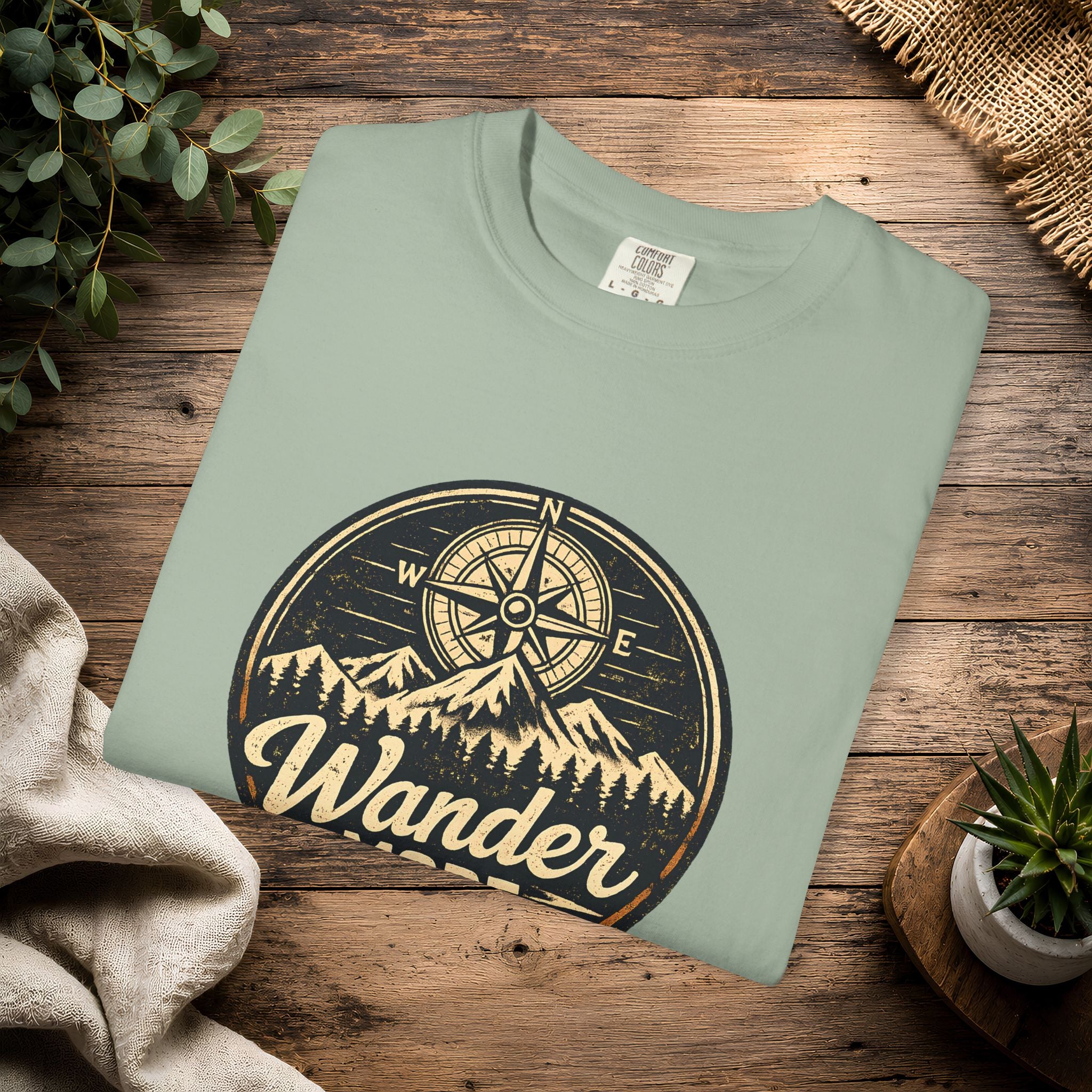 Wander More T-Shirt — Adventure Compass Graphic Tee