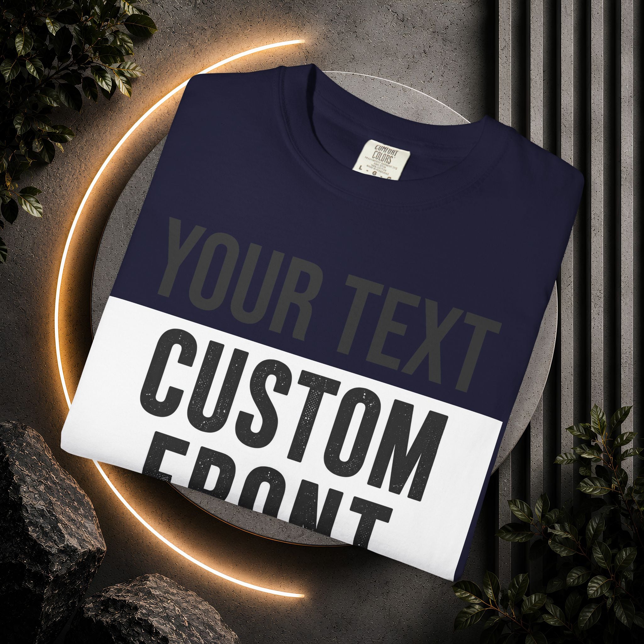 Custom Front Print T-Shirt — Personalized Text & Image Tee