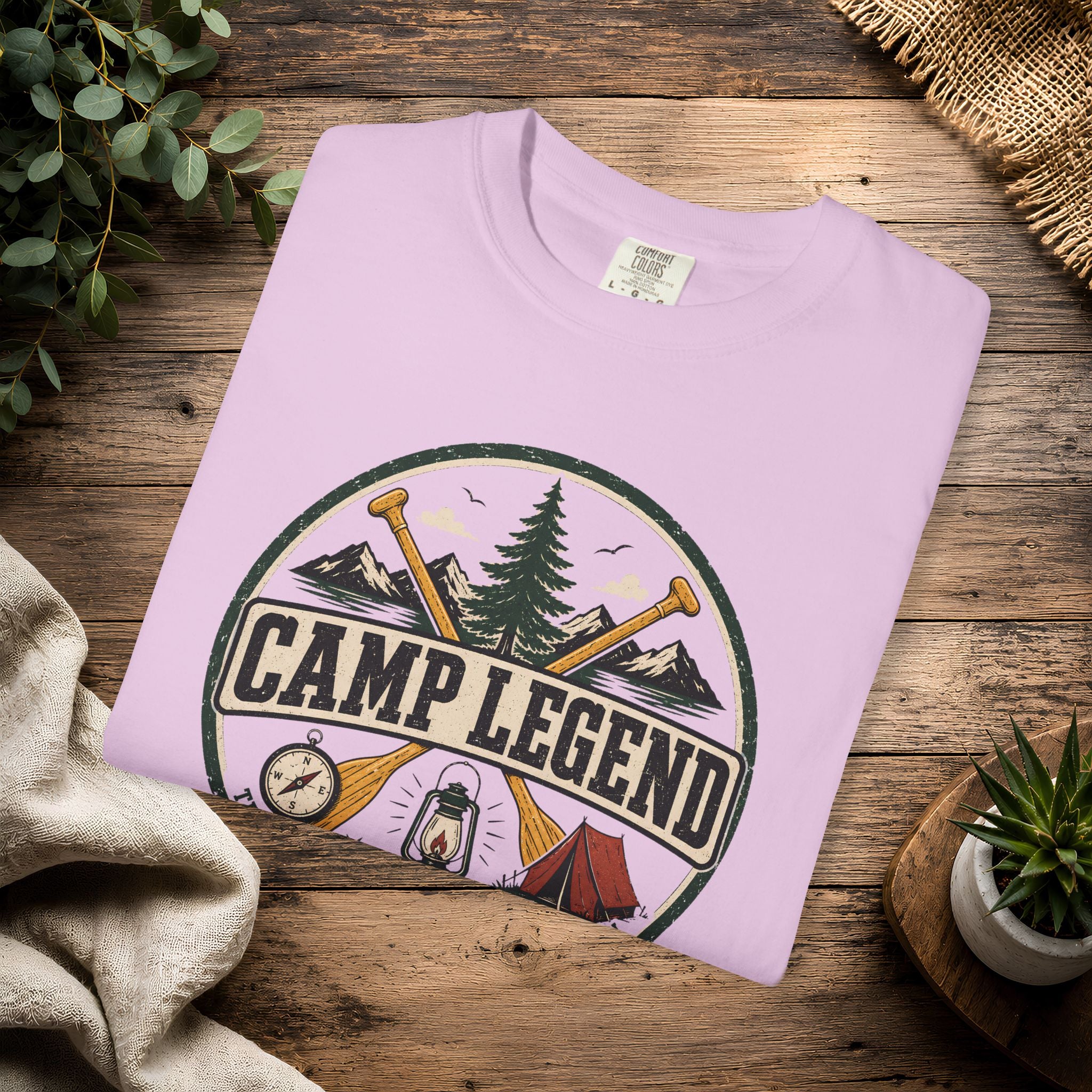 Camp Legend T-Shirt — Vintage Camping Badge Tee