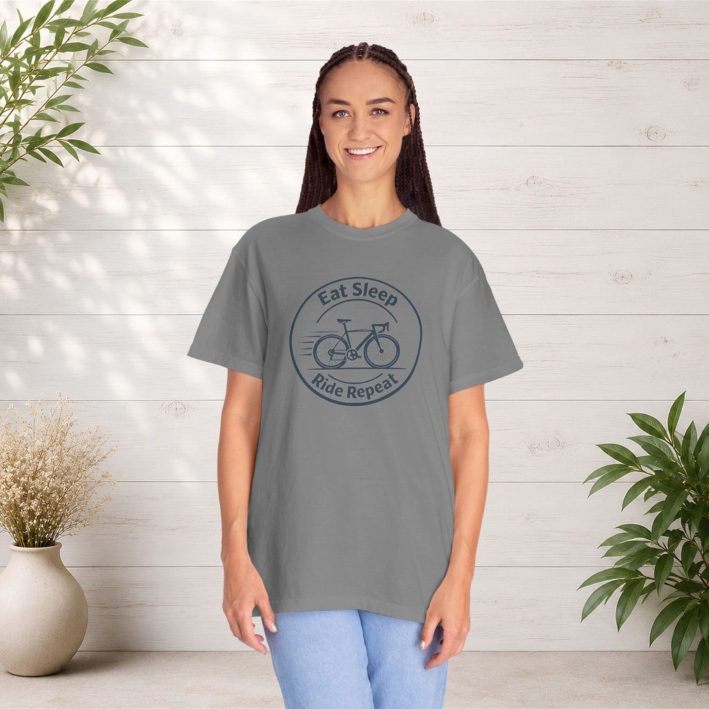 Cycling Tee — "Eat Sleep Ride Repeat" Bike Shirt
