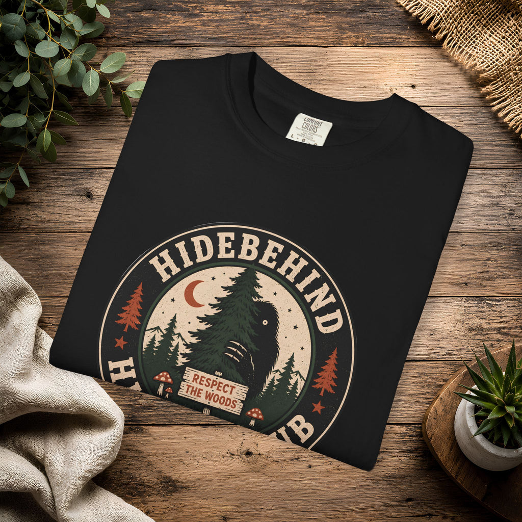 Hidebehind Hiking Club T-Shirt — Vintage Cryptid Outdoors Tee
