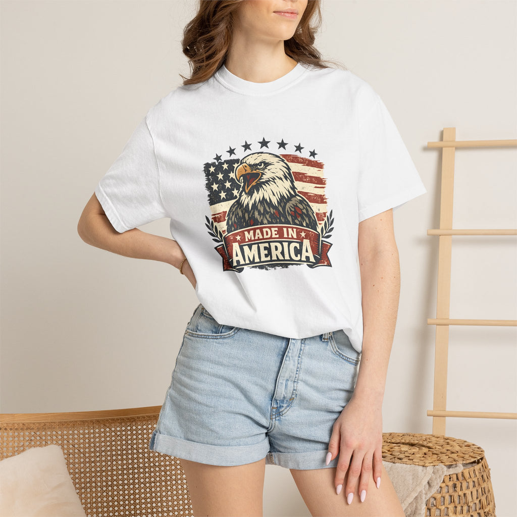 Made in America Eagle T-Shirt — Patriotic USA Flag Graphic Tee