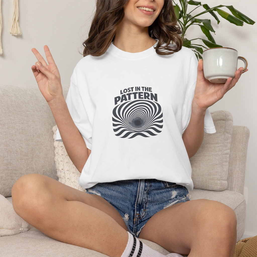 Lost in the Pattern T‑Shirt — Optical Illusion Graphic Tee