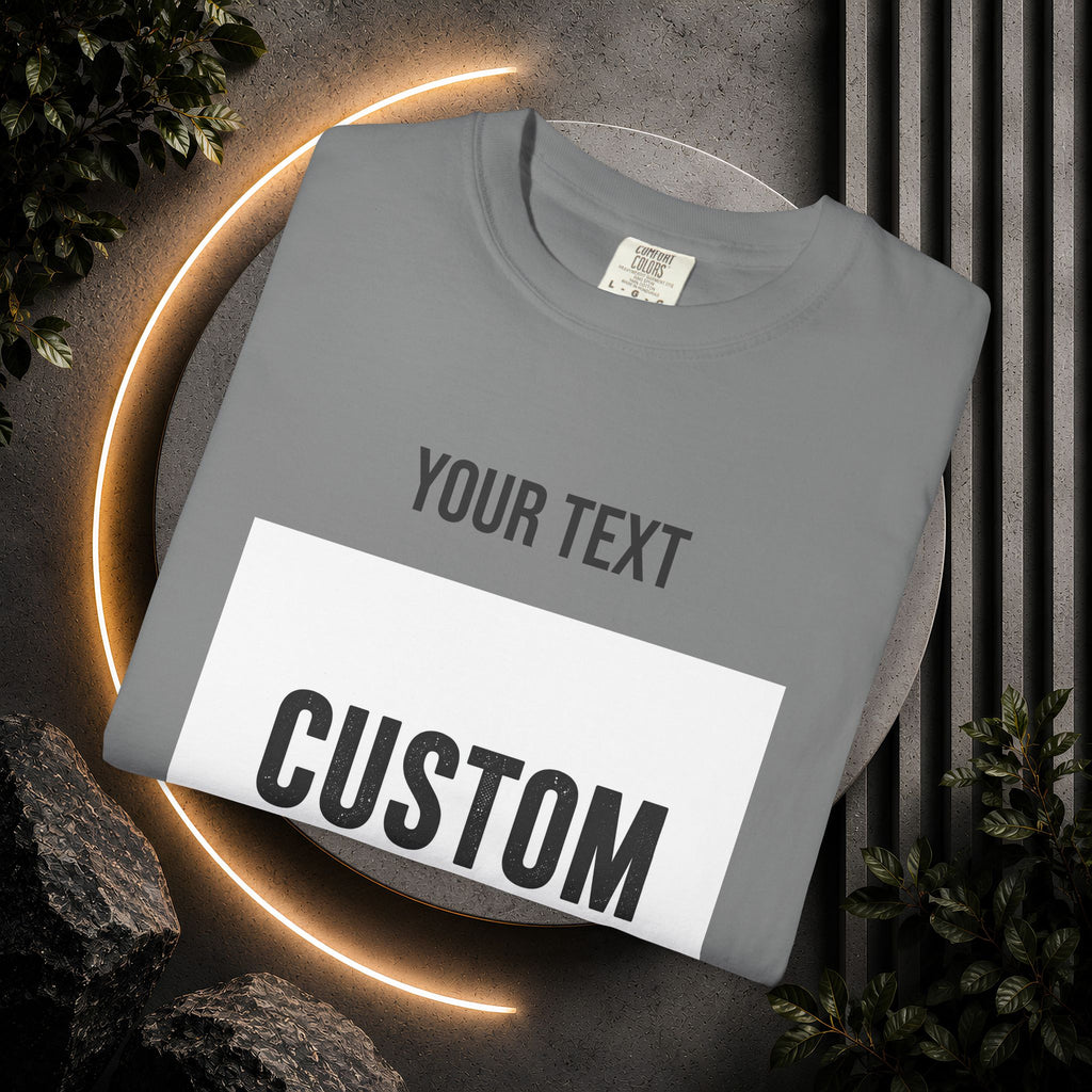 Custom Front Portrait Print T-Shirt — Personalized Text & Image Tee