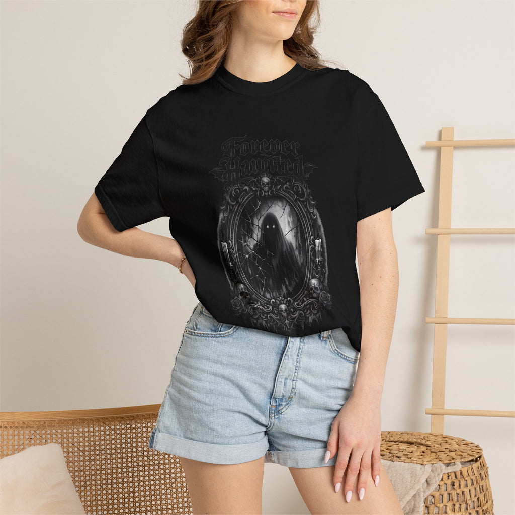 Forever Haunted T-Shirt — Gothic Ghost Graphic Tee
